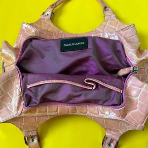 Pink Crocodile Purse